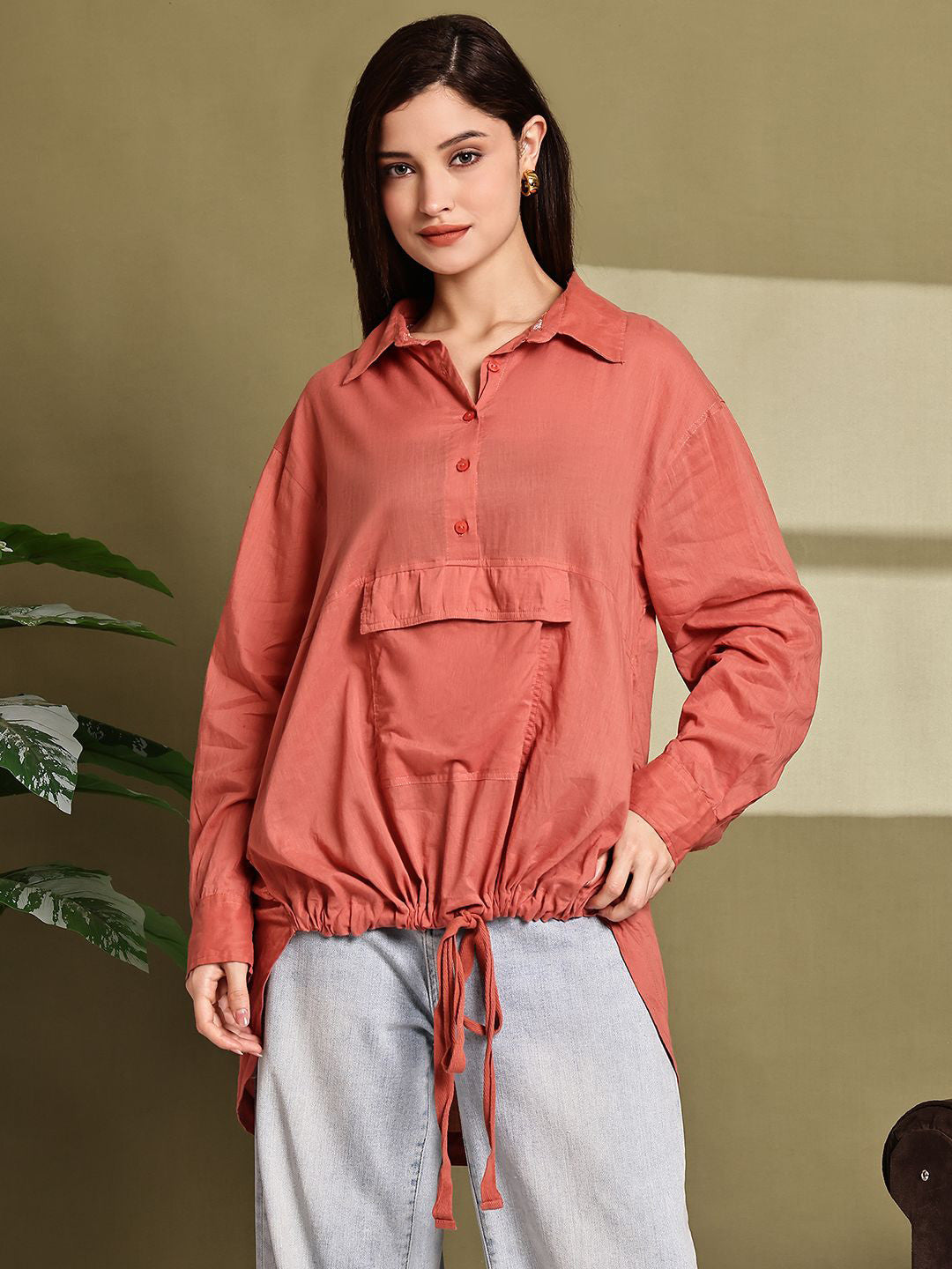 Rust Classic Spread Collar Shirt