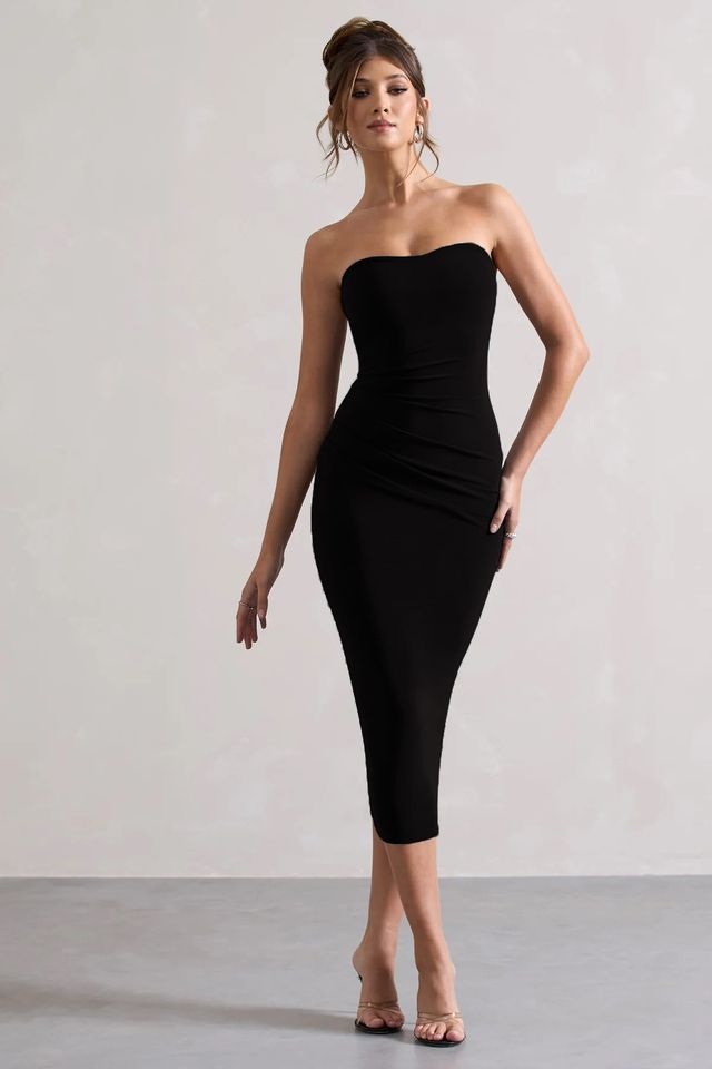 Strapless Bodycon Black Dress
