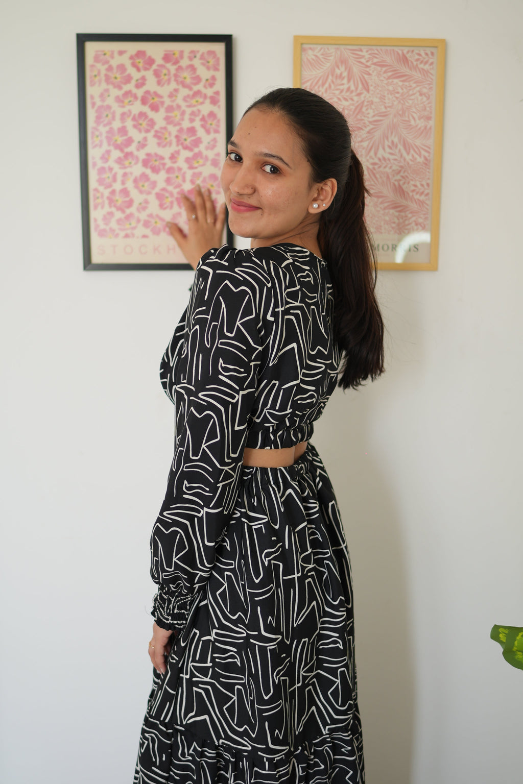 Noir Elegance Maxi Dress