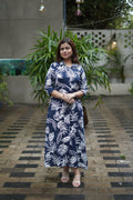 Midnight Printed Navy Shirt Dress