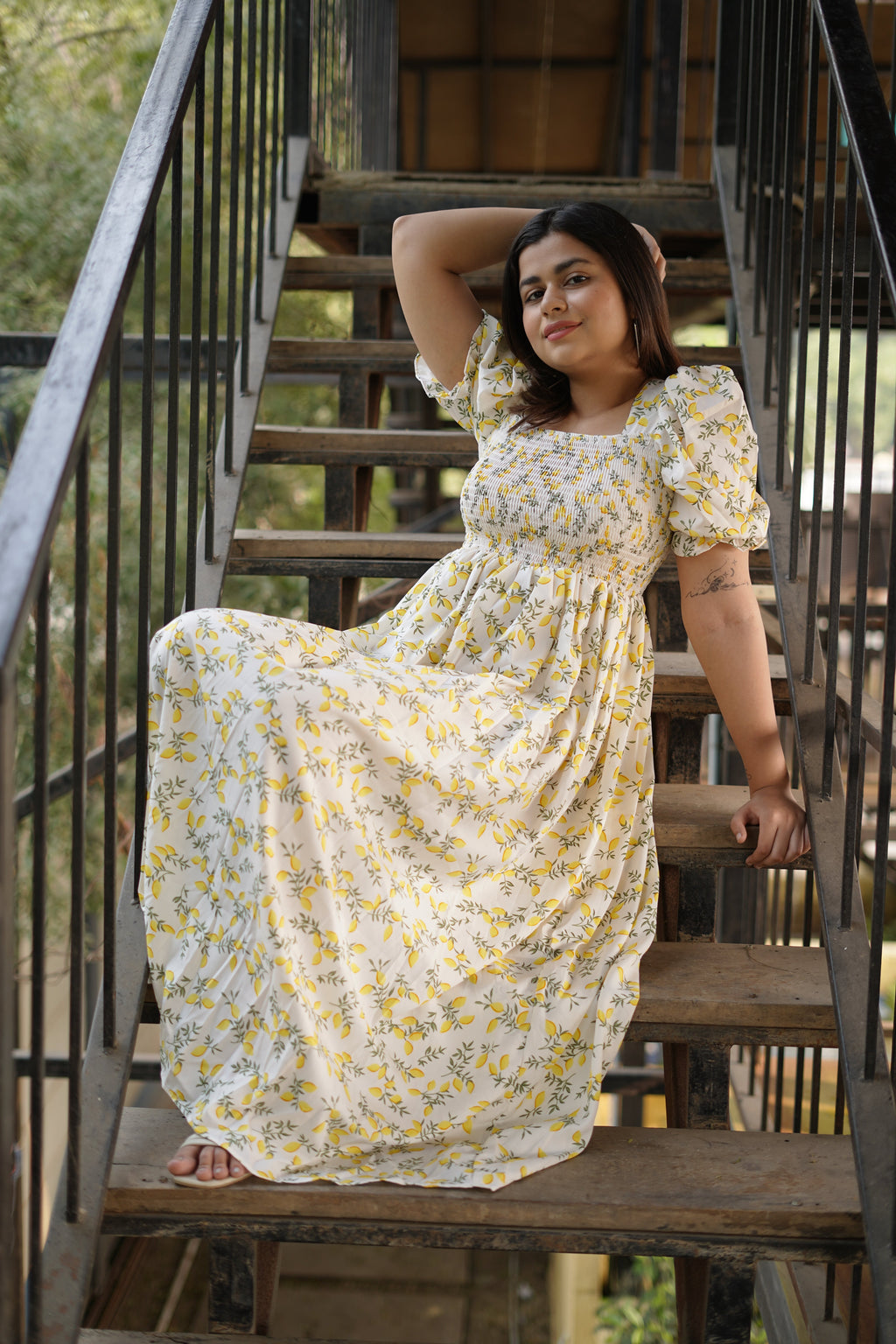 Yellow Blossom Maxi Dress