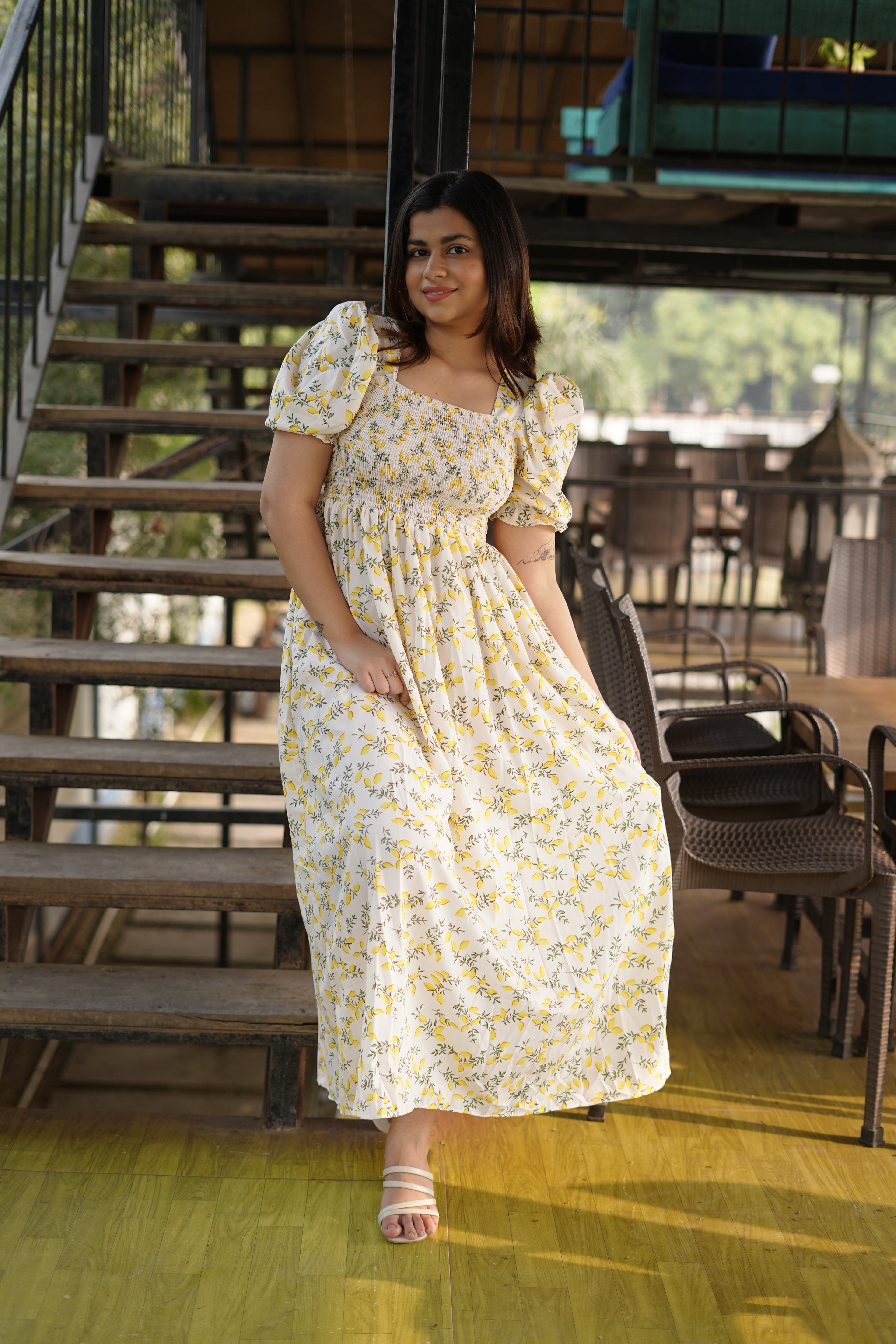 Yellow Blossom Maxi Dress