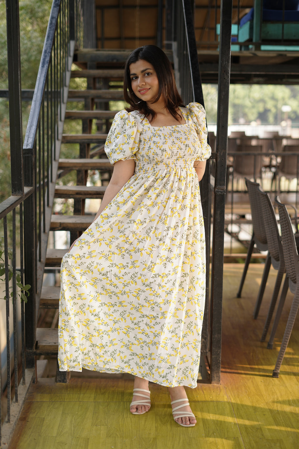 Yellow Blossom Maxi Dress