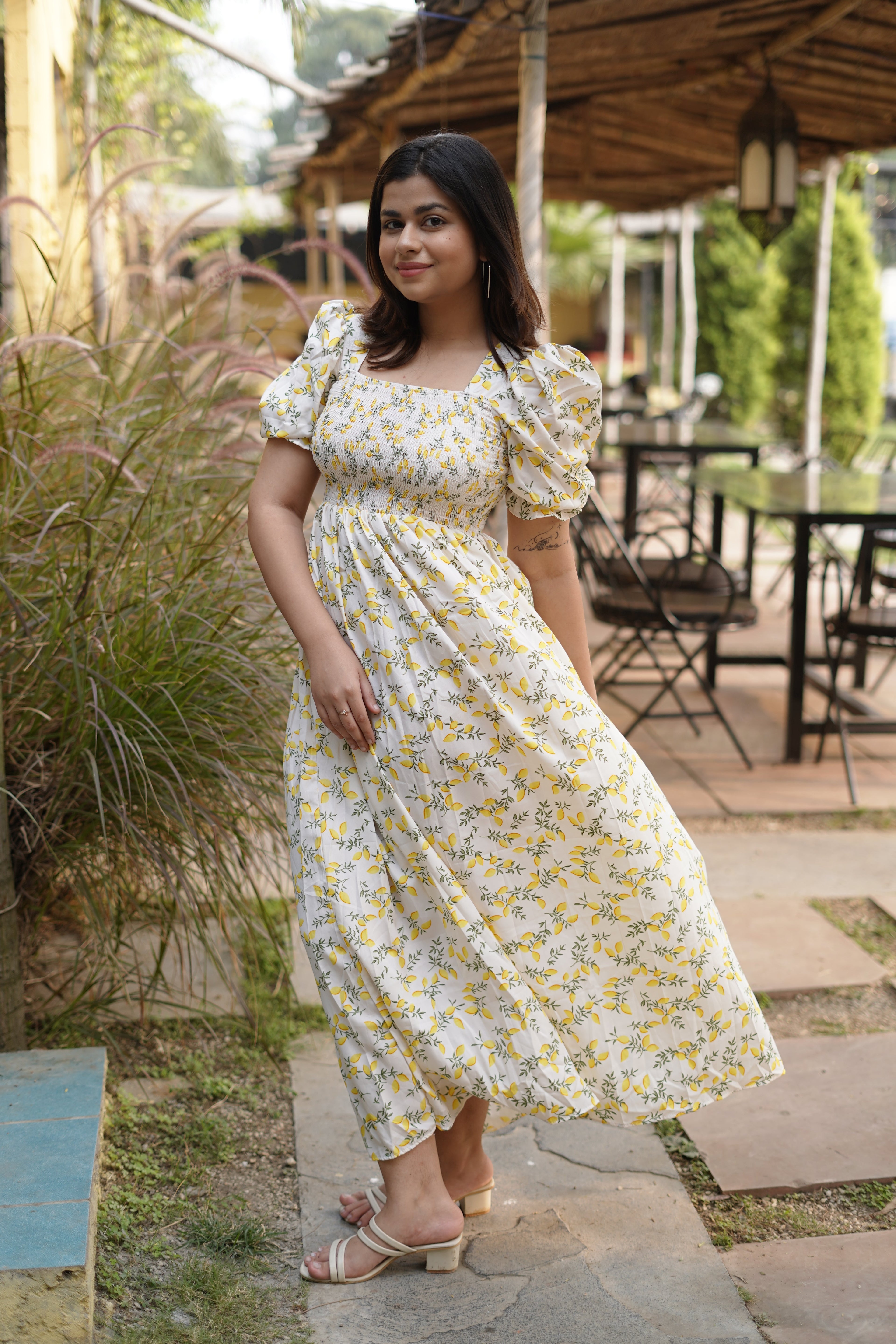 Yellow Blossom Maxi Dress