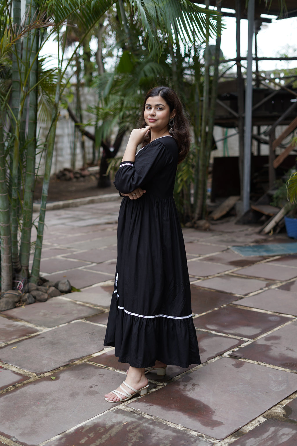 Midnight Muse Fit & Flare Maxi Dress