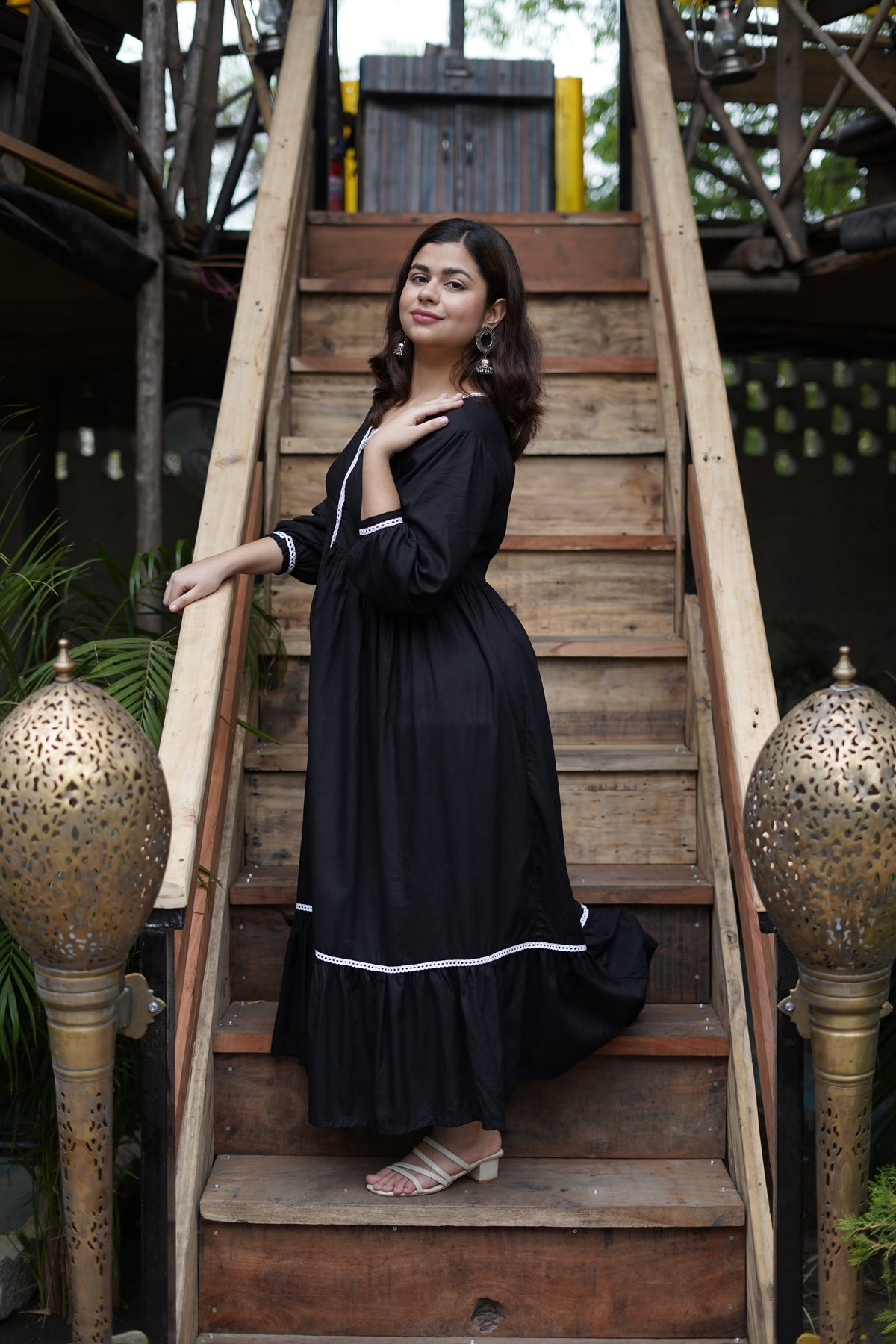 Midnight Muse Fit & Flare Maxi Dress