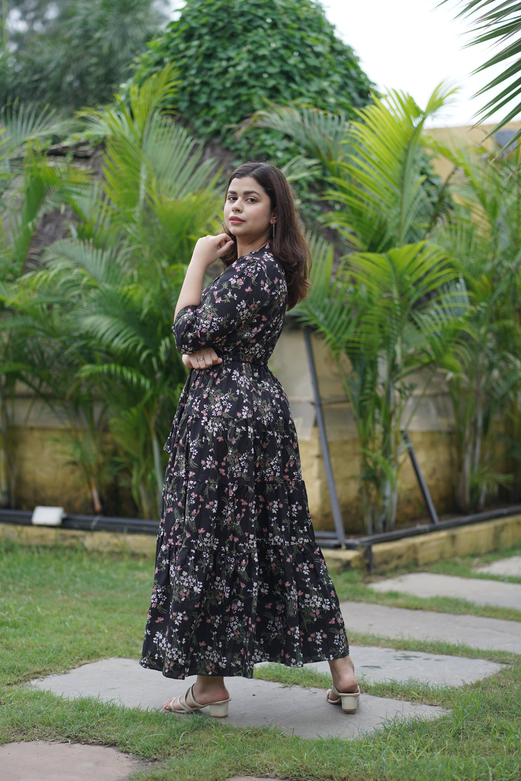 Black Garden Grace Maxi Dress