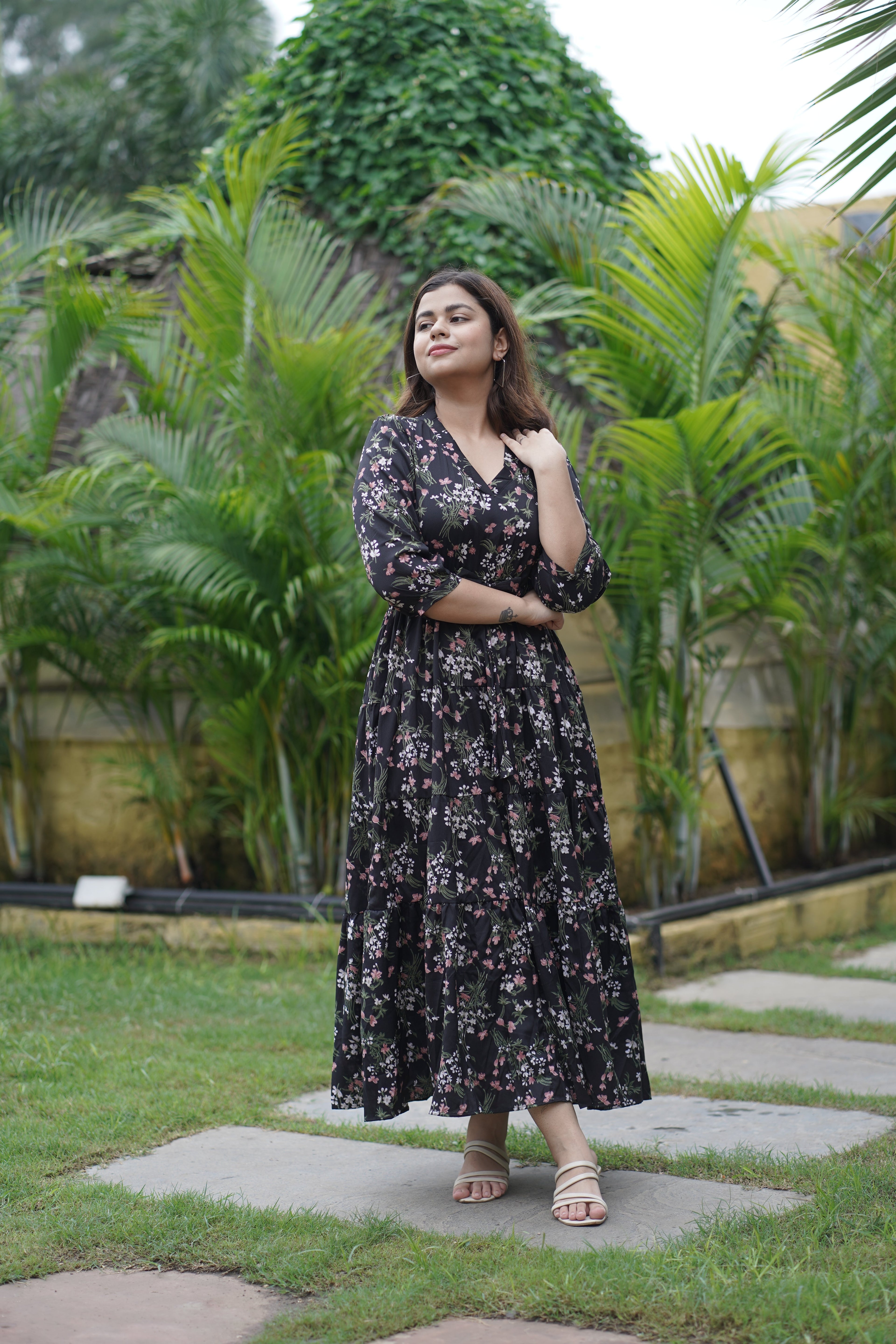 Black Garden Grace Maxi Dress