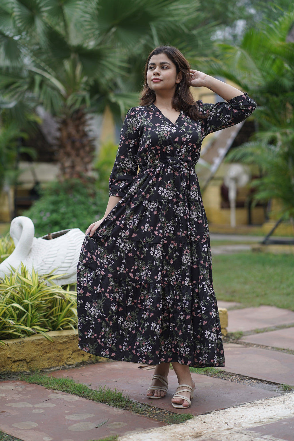 Black Garden Grace Maxi Dress