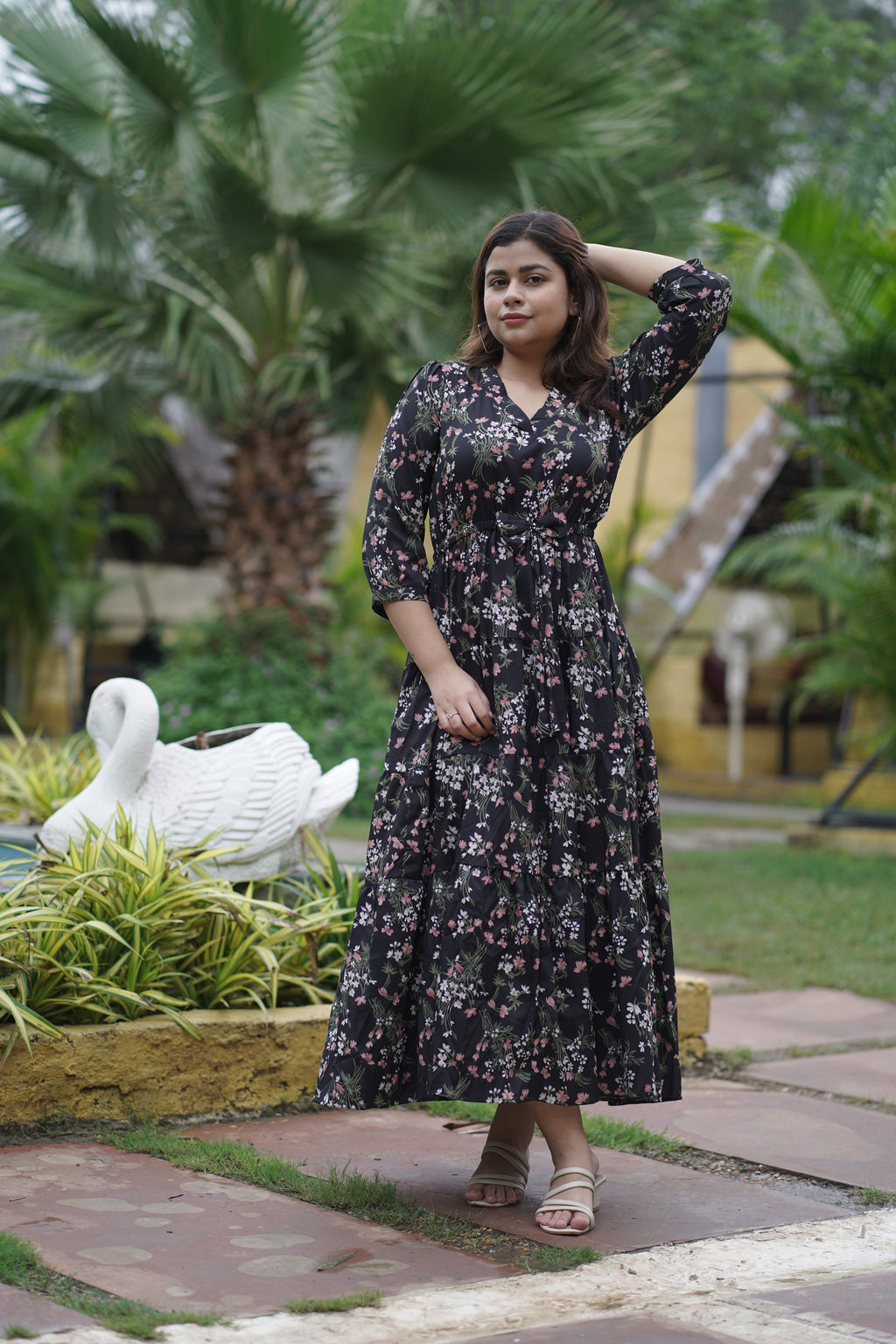 Black Garden Grace Maxi Dress