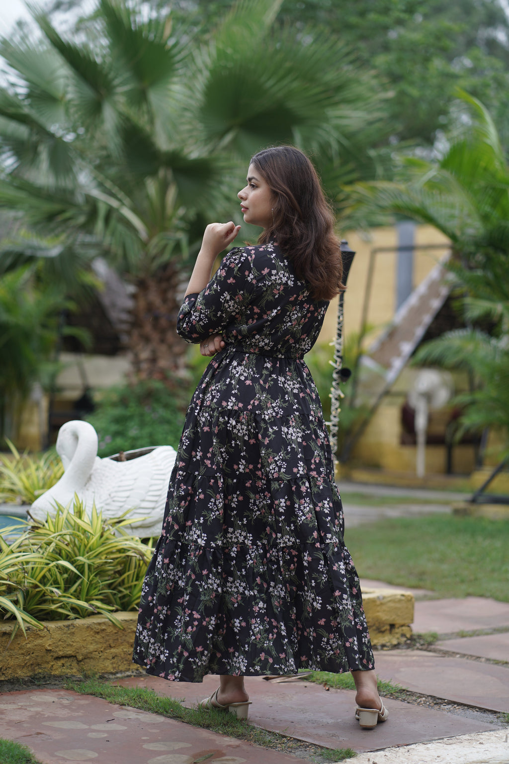 Black Garden Grace Maxi Dress