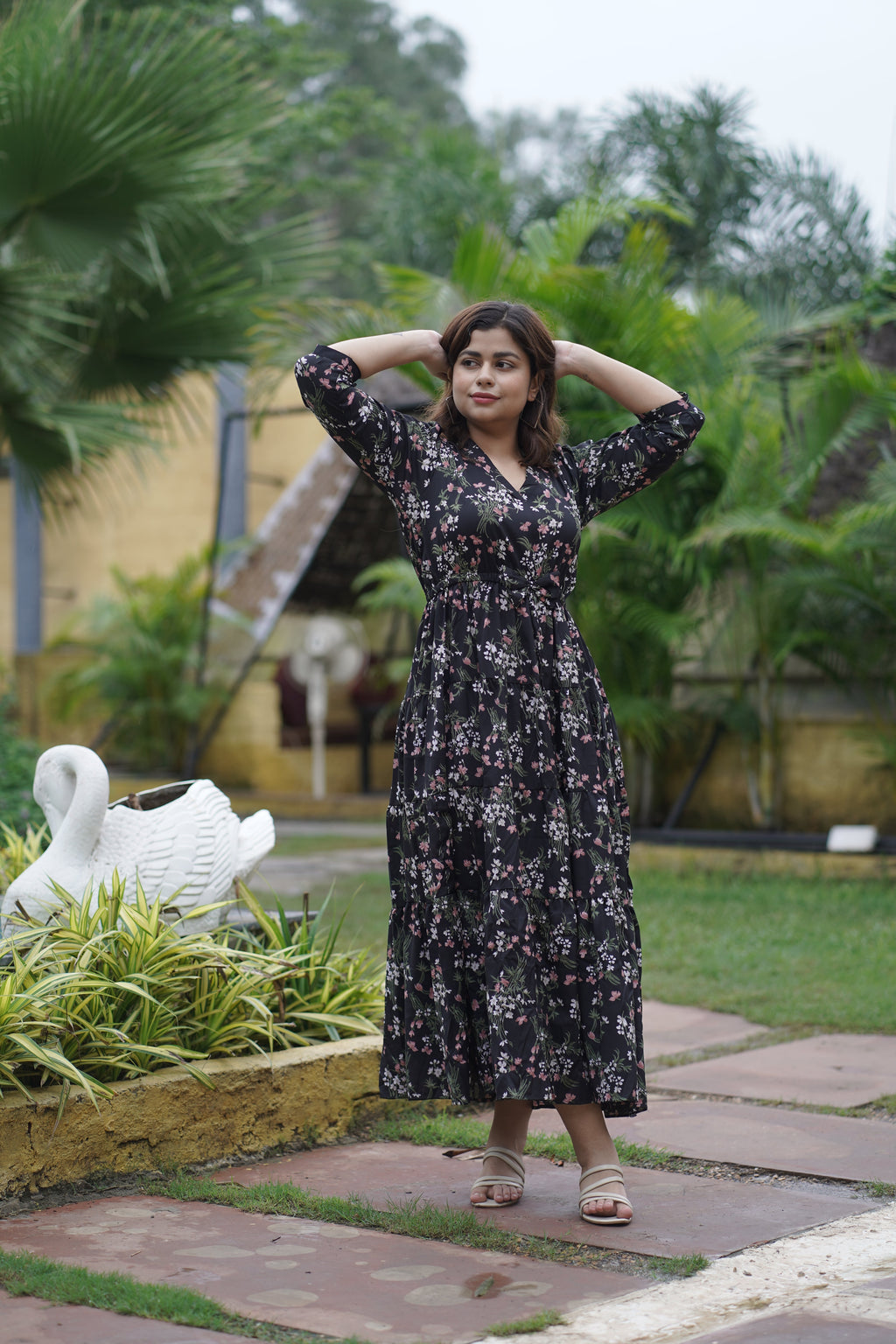 Black Garden Grace Maxi Dress