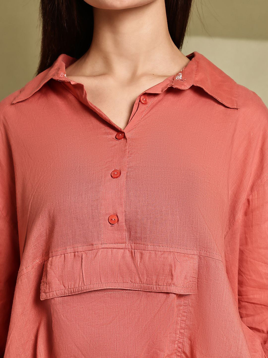 Rust Classic Spread Collar Shirt