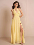 Sunshine Slit Backless Maxi Dress
