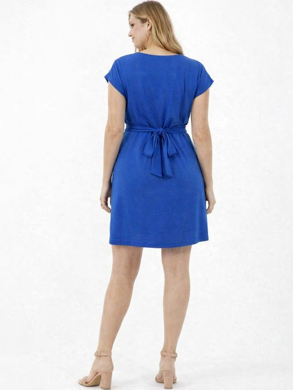 Blue Bliss Belted Mini Dress