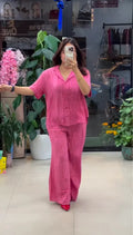 Pink Pure Linen Co-ord Set