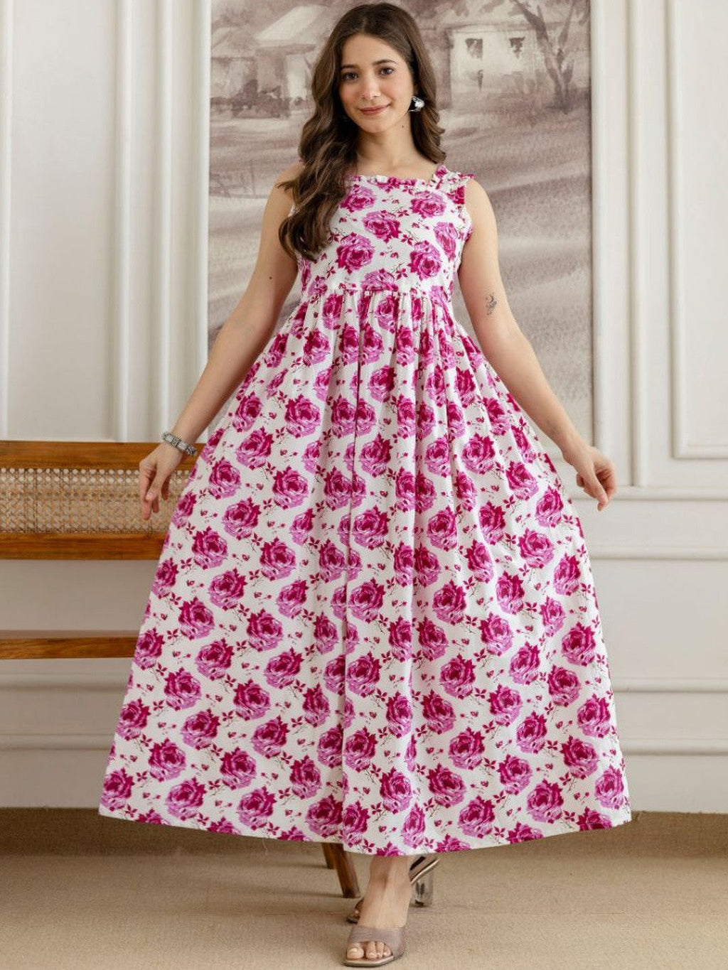 Blush Bloom Floral Maxi Dress