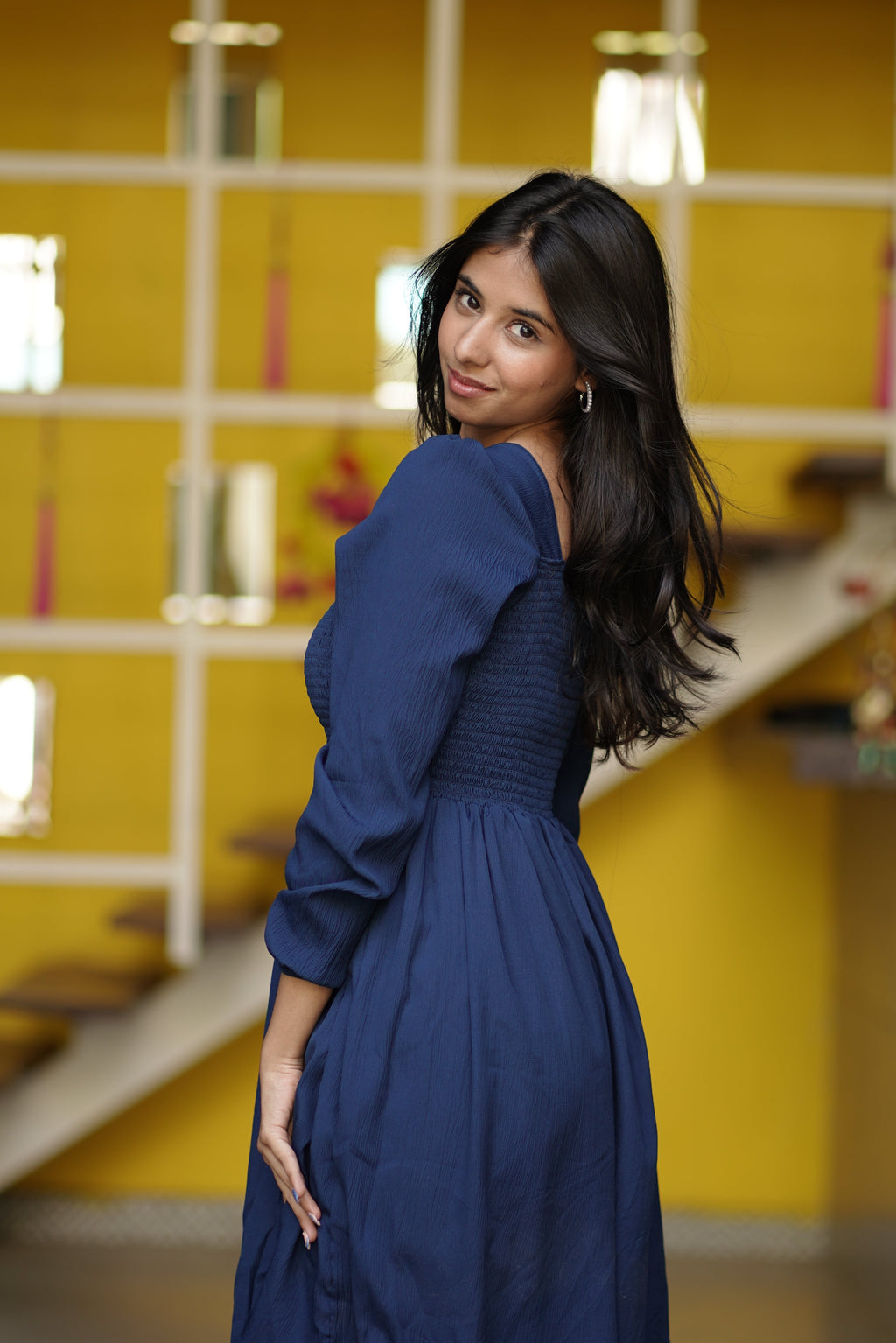 Navy Grace Fit and Flare Dress