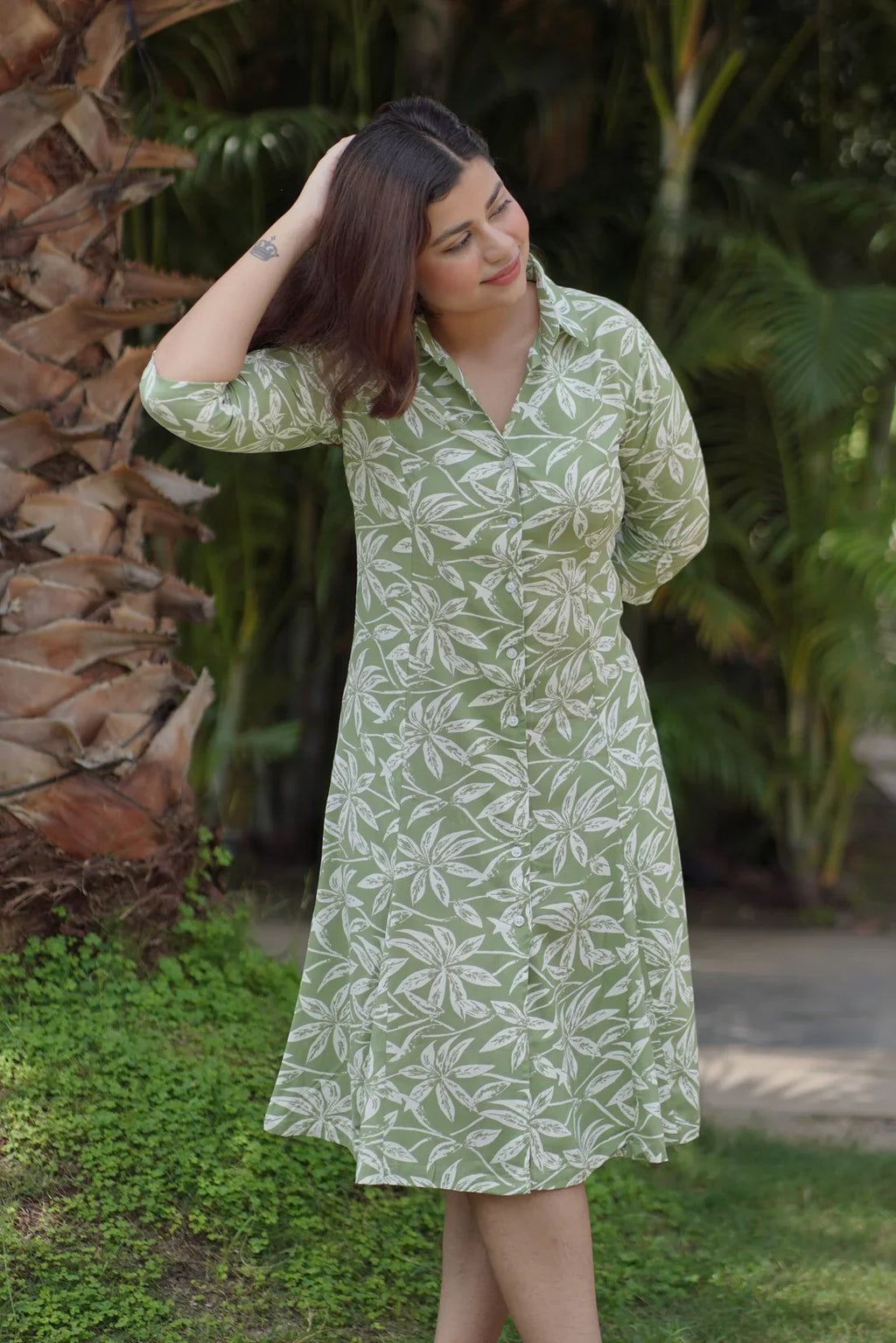 Classic Rayon Shirt Dress