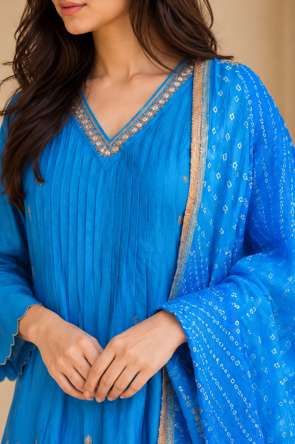 Blue Kurta Set with Dupatta
