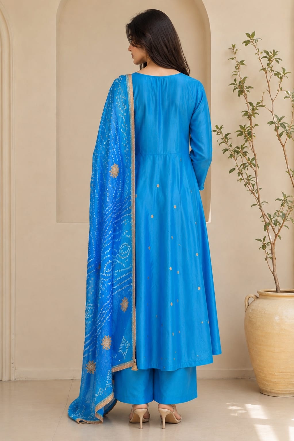 Blue Kurta Set with Dupatta