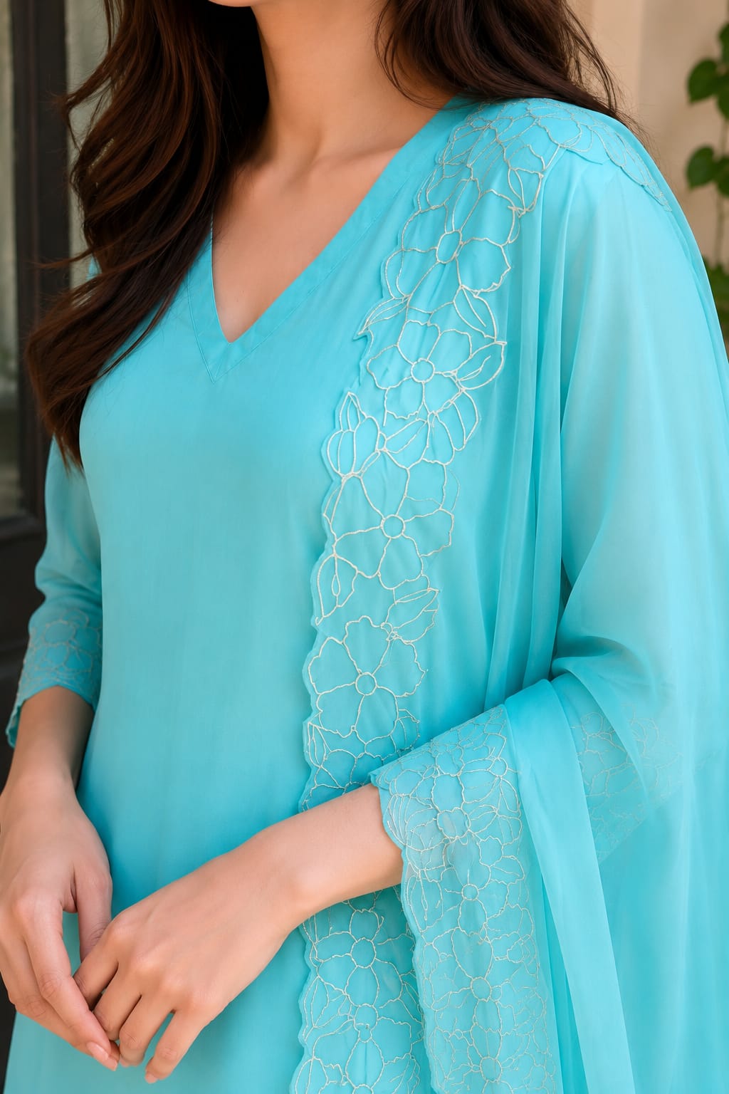 Embroidered Sharara Set