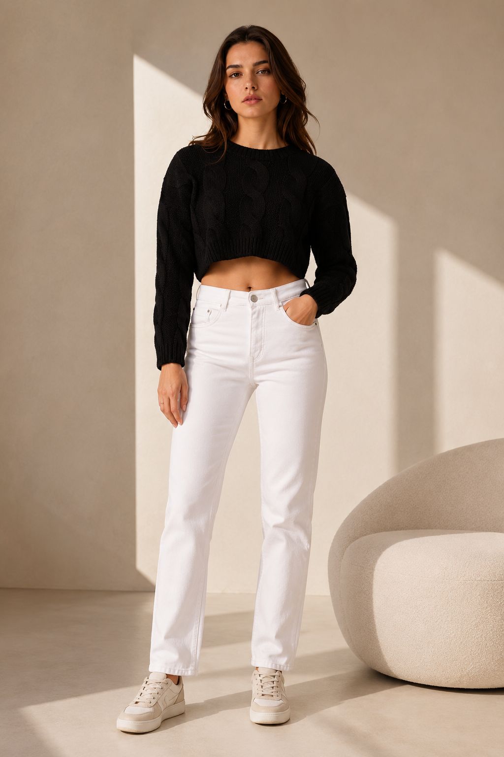Midnight Cozy Round Neck Pullover