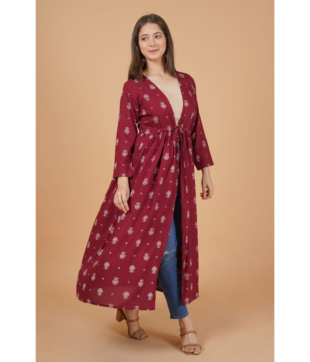 Maroon Mystique Shrug