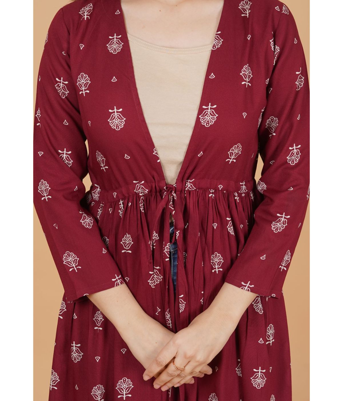 Maroon Mystique Shrug