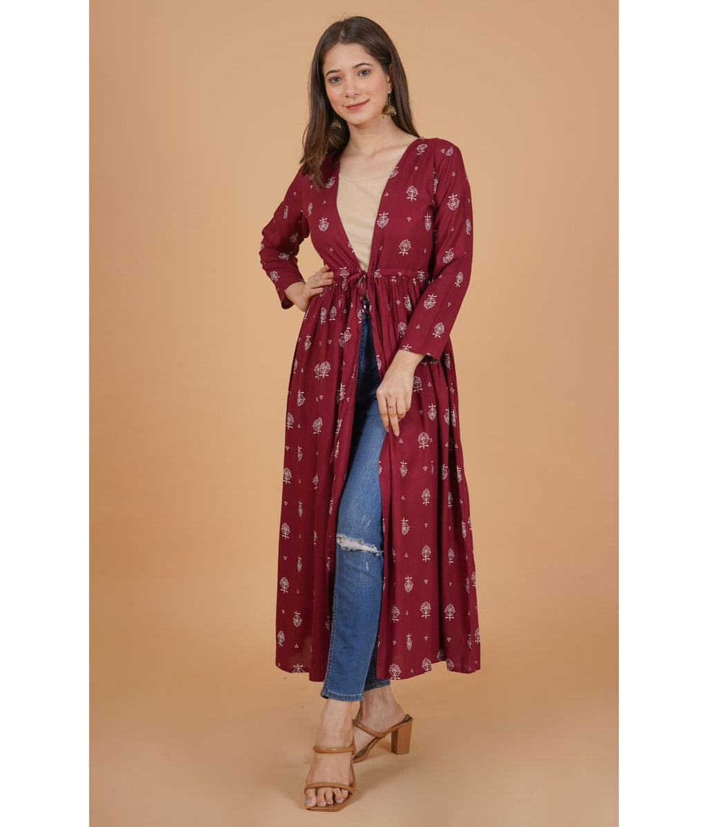 Maroon Mystique Shrug