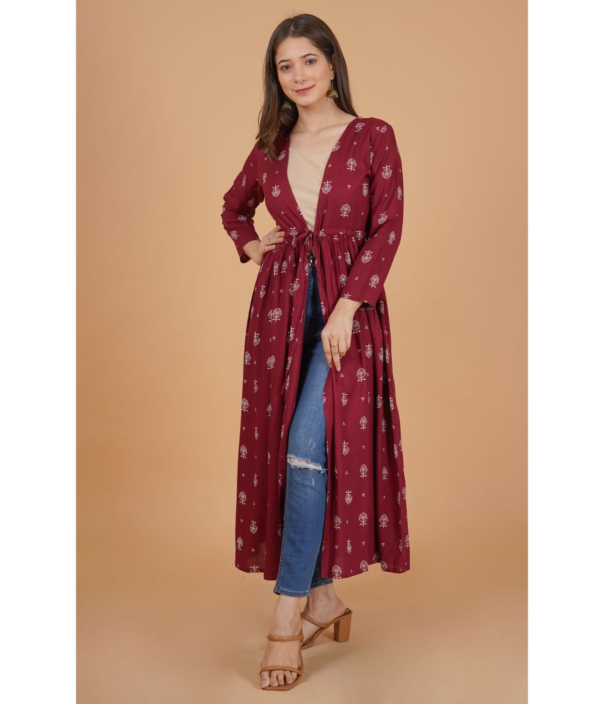 Maroon Mystique Shrug