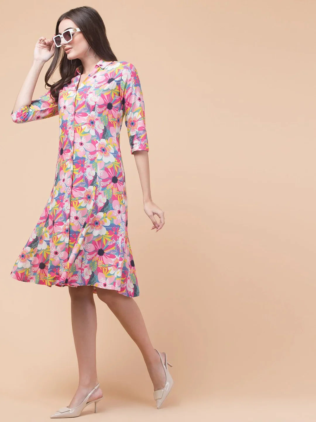Classic Rayon Shirt Dress