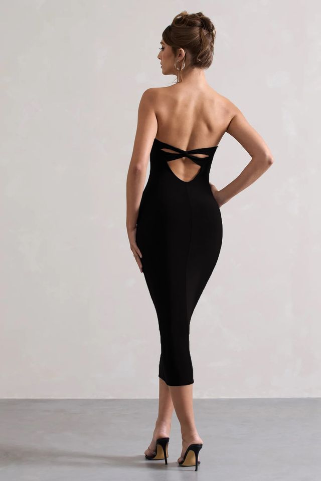 Strapless Bodycon Black Dress