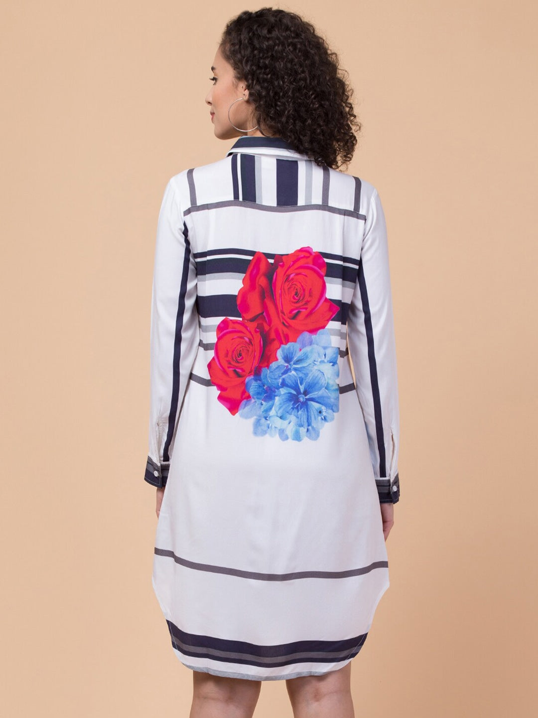 Minimalist Muse Striped Shirt Dress