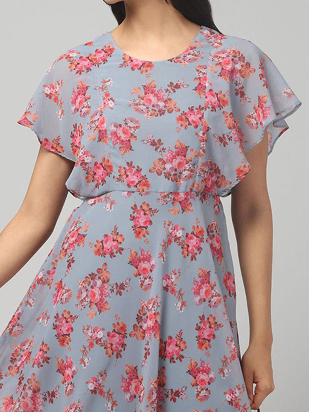Chic Floral A-Line Maxi Dress