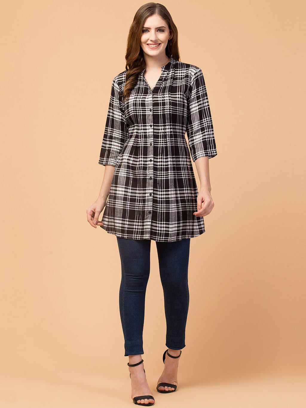 Timeless Black Checked Tunic