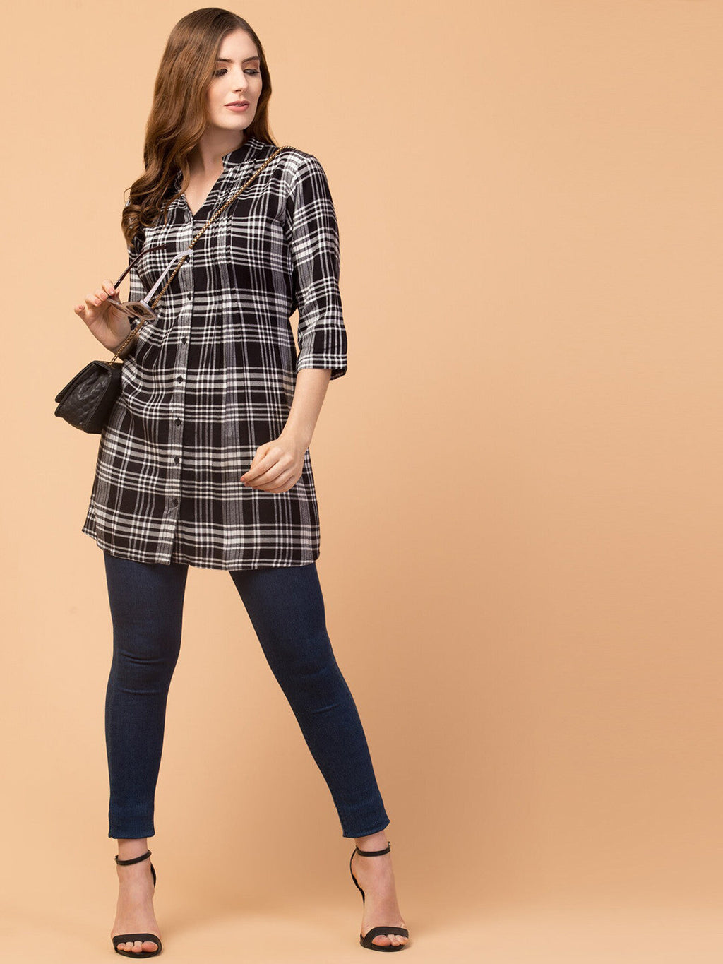 Timeless Black Checked Tunic