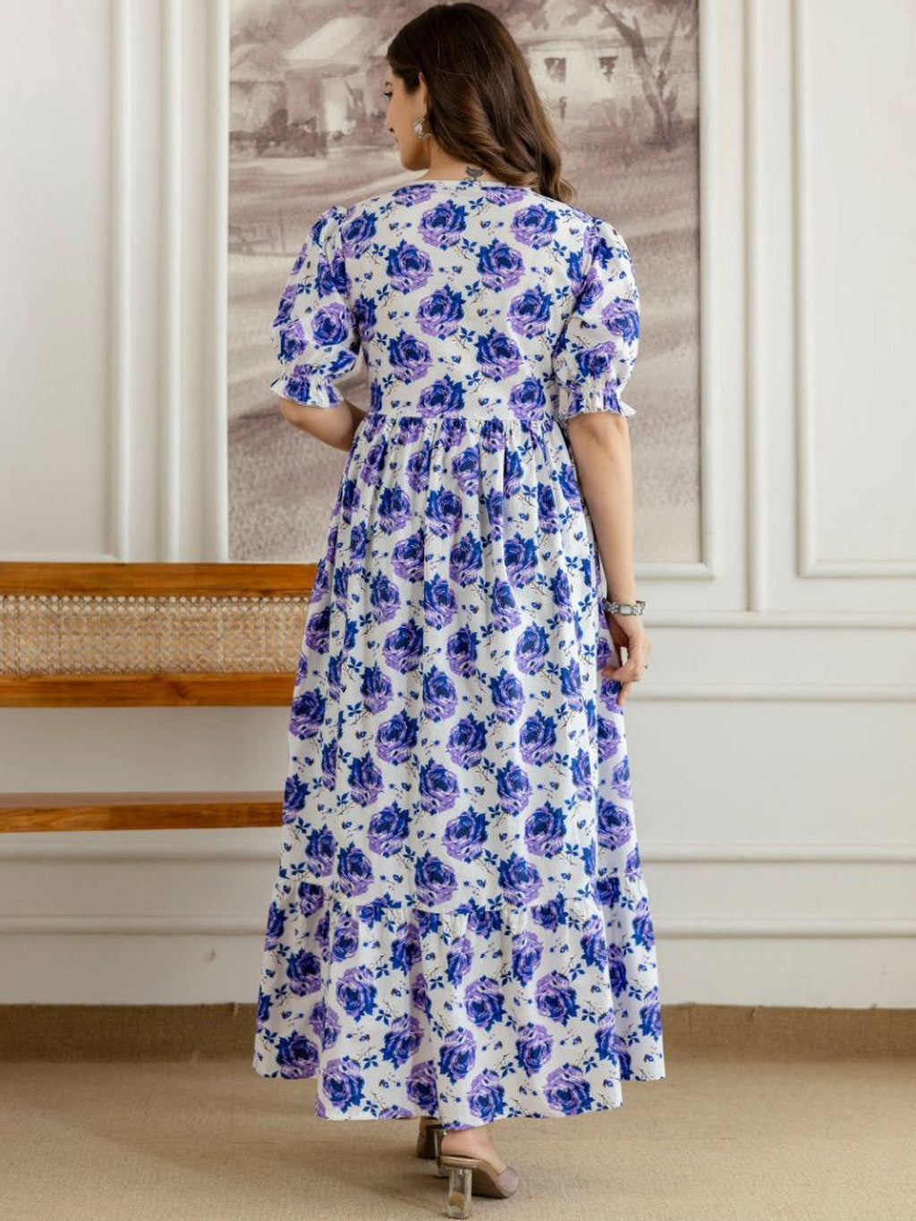 Purple Meadow Flare Maxi Dress