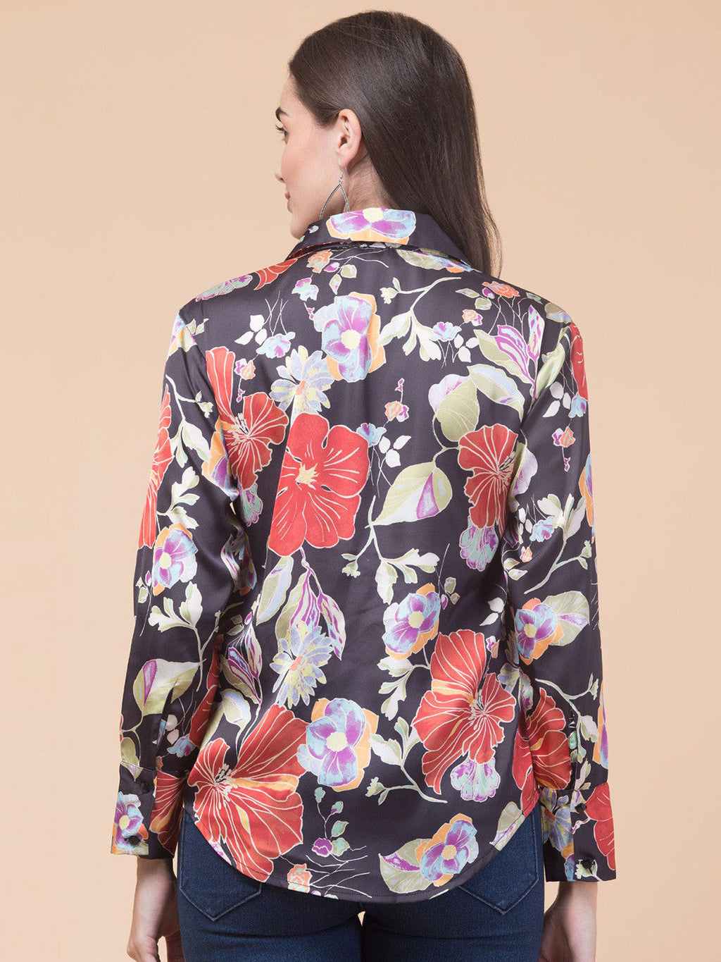 Midnight Bloom Floral Printed Shirt