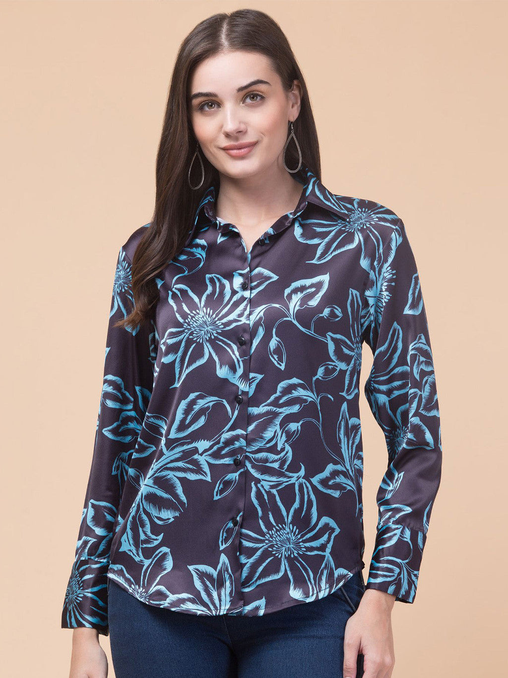 Black Bloom Luxe Floral Shirt
