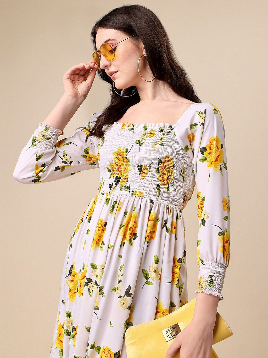 Sunny Floral Print Maxi Dress