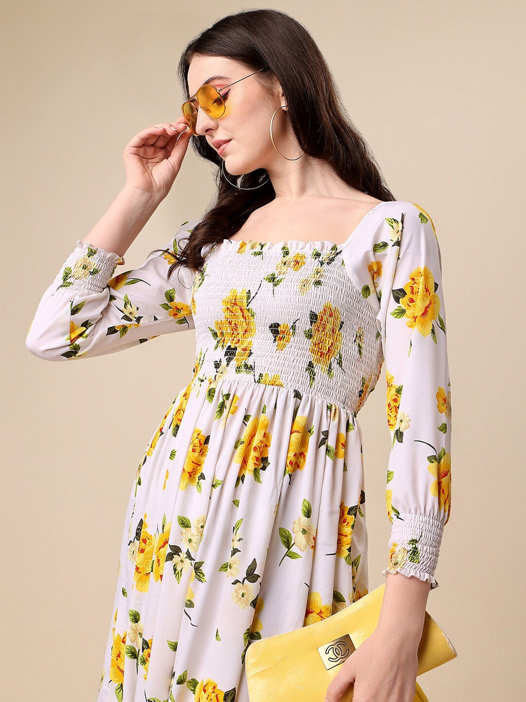 Sunny Floral Print Maxi Dress