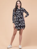 Classic Black Typography Dress