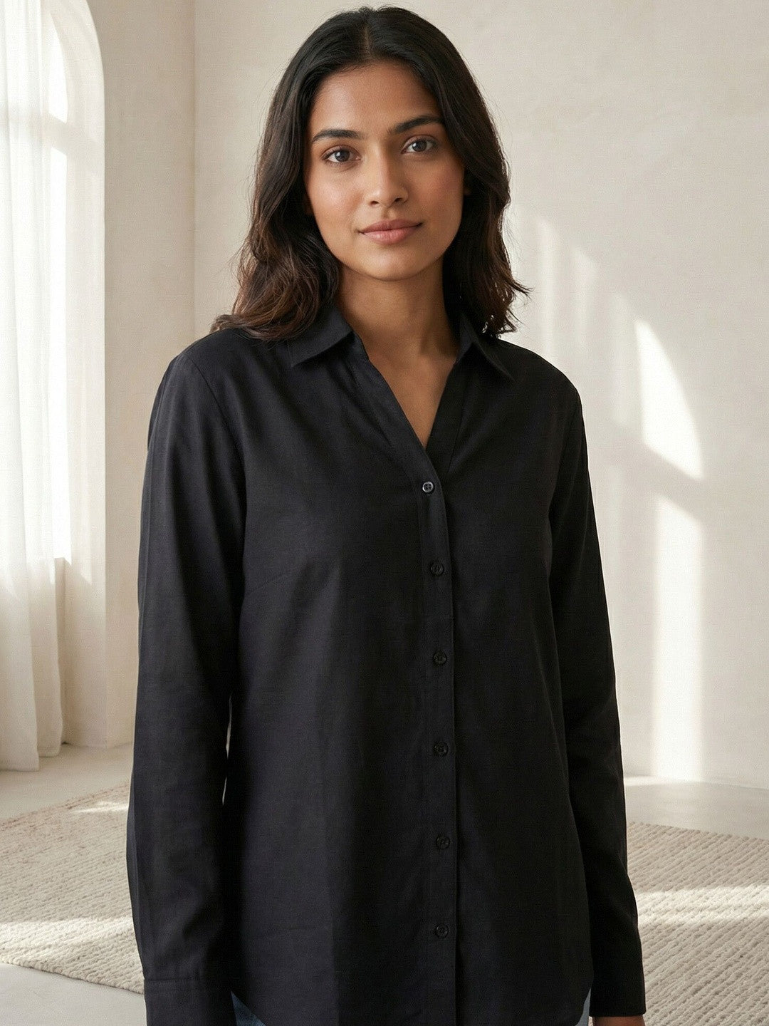 Midnight Classic Solid Cotton Shirt