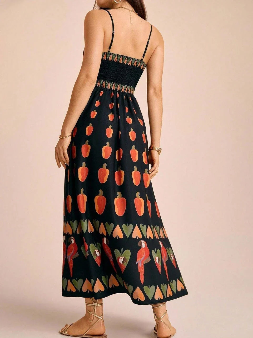 Midnight Muse Printed Maxi Dress