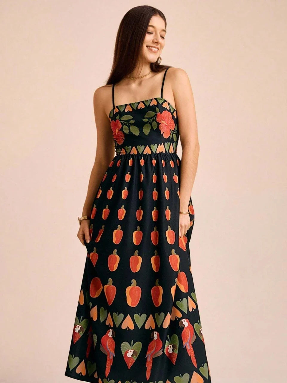 Midnight Muse Printed Maxi Dress