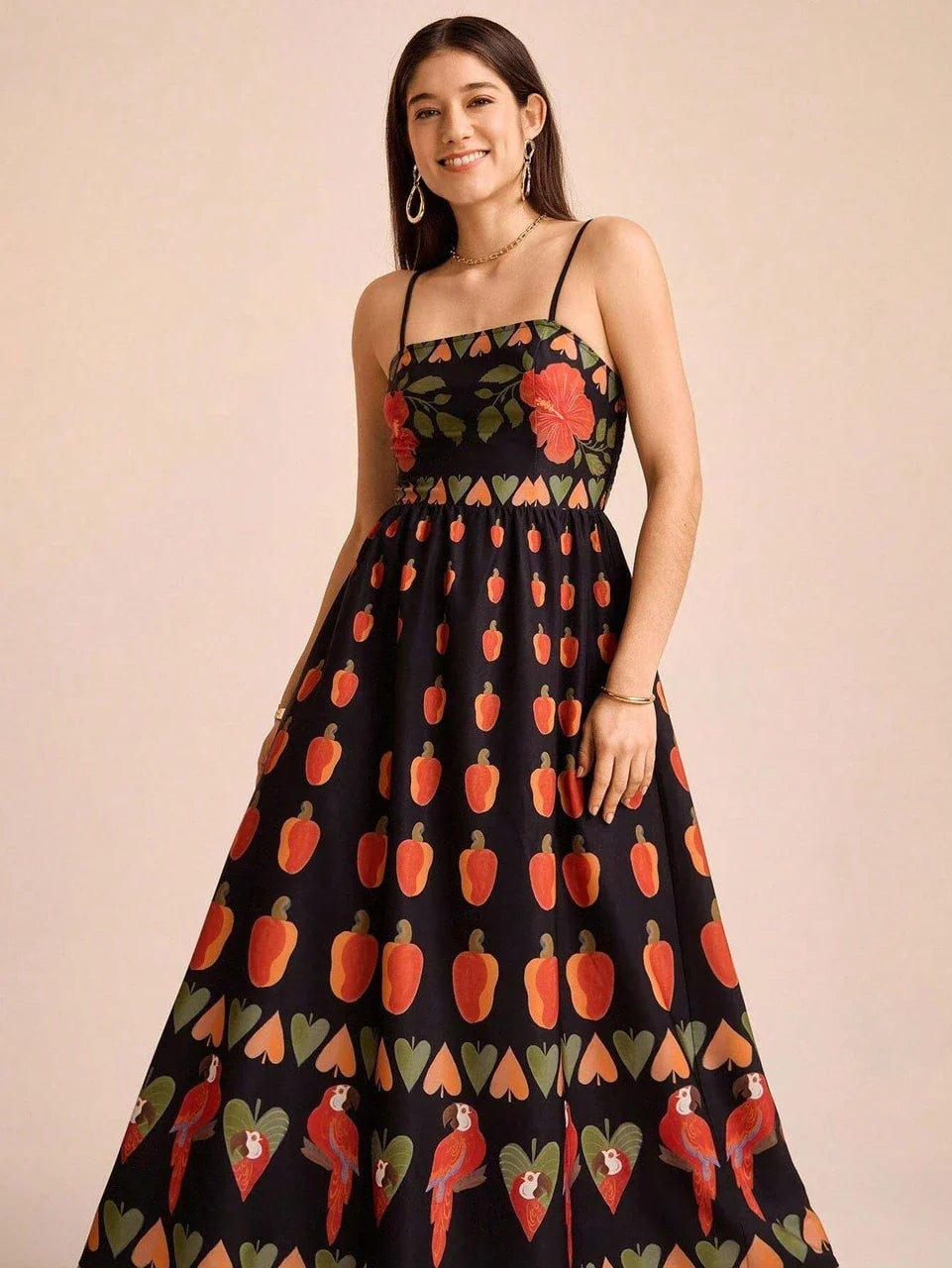 Midnight Muse Printed Maxi Dress