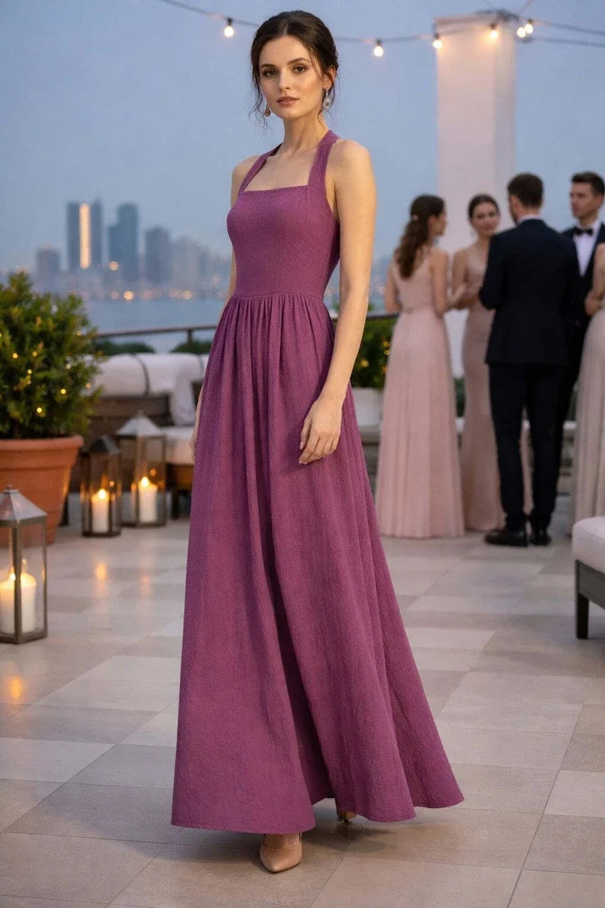Purple Dream Fit & Flare Maxi Dress