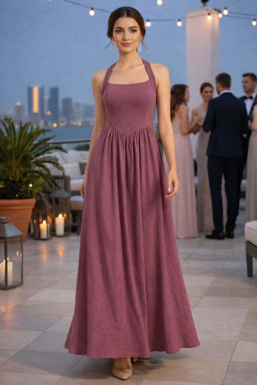 Purple Dream Fit & Flare Maxi Dress