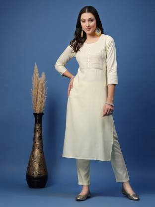 Timeless Elegance Off-White Ethnic Set